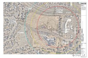 map of community park showing setback from surrounding homes